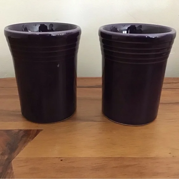 2 Vintage Fiesta Plum Tumblers - Picture 2 of 7